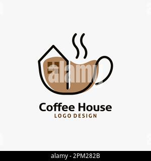 Coffee house logo design Stock Vector
