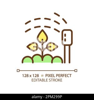 Watering green RGB color icon Stock Vector