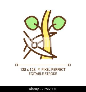 Pruning green RGB color icon Stock Vector