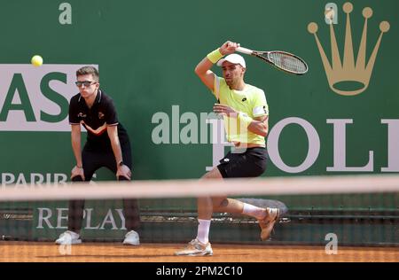 David Goffin of Belgium during day 2 of the Rolex Monte-Carlo Masters 2023,  an ATP Masters 1000 tennis event on April 10, 2023 at Monte-Carlo Country  Club in Roquebrune Cap Martin, France 