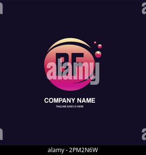initial logo With Colorful Circle template vector Stock Vector