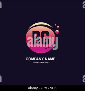 initial logo With Colorful Circle template vector Stock Vector