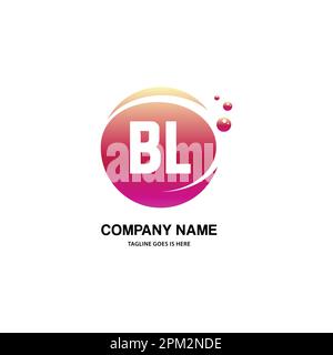 initial logo With Colorful Circle template vector Stock Vector
