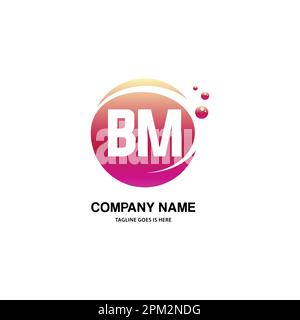 initial logo With Colorful Circle template vector Stock Vector