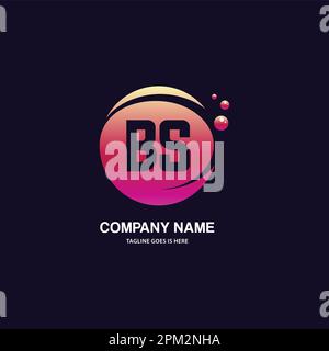 initial logo With Colorful Circle template vector Stock Vector