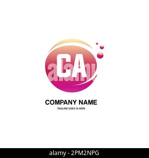 initial logo With Colorful Circle template vector Stock Vector