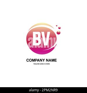 initial logo With Colorful Circle template vector Stock Vector
