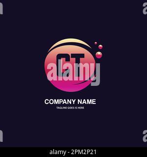 initial logo With Colorful Circle template vector Stock Vector