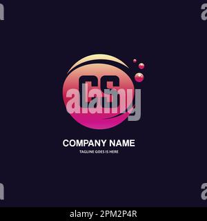 initial logo With Colorful Circle template vector Stock Vector