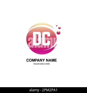 initial logo With Colorful Circle template vector Stock Vector