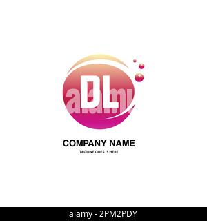 initial logo With Colorful Circle template vector Stock Vector