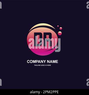 initial logo With Colorful Circle template vector Stock Vector