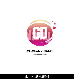 GD initial logo With Colorful Circle template Stock Vector Image & Art ...