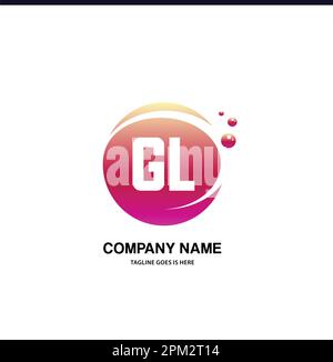 GL initial logo With Colorful Circle template Stock Vector Image & Art ...
