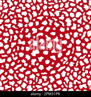 Seamless pattern with texture cap of fly agaric mushroom. Color vector background. Stock Vector