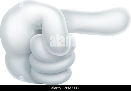 Hand Finger Pointing Side Profile Arrow Icon Stock Vector