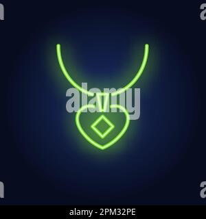Pendant neon sign Stock Vector