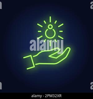 Jewelry purchasing neon sign Stock Vector