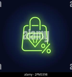 Jewelry shop neon Stock Vector