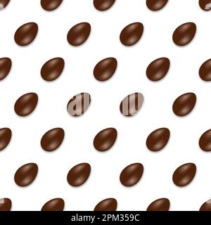 Easter Chocolate Egg seamless arrangement. Seamless on all four sides. Endless pattern size possible. Stock Photo