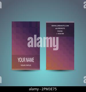 Business Card Template with Abstract Colorful Pattern Stock Vector