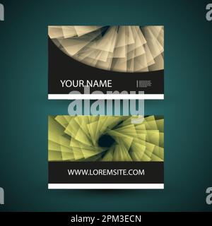 Business Card Template with Abstract Colorful Design Stock Vector