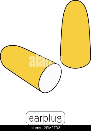 Earplugs Illustration of a handy noise reduction product, Vector Illustration Stock Vector