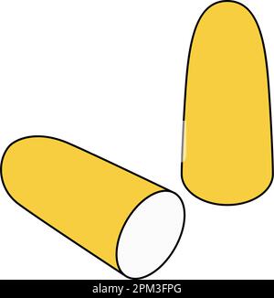 Earplugs Illustration of a handy noise reduction product, Vector Illustration Stock Vector