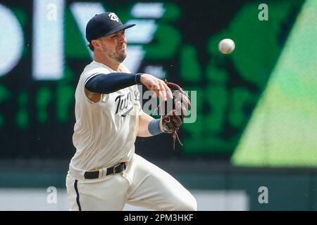 KANSAS CITY, MO - APRIL 02: Minnesota Twins second baseman Kyle