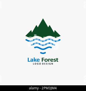 Lake forest logo design Stock Vector