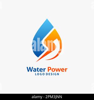 Water power logo design Stock Vector