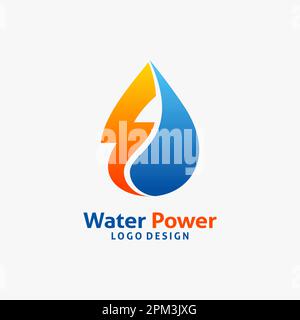 Water power logo design Stock Vector