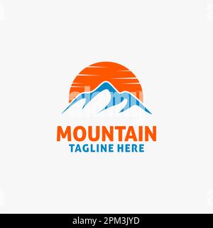 Mountain landscape logo design Stock Vector