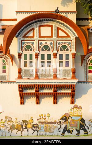 India, Rajasthan state, Rohet, Rohet Garh hotel in a former Maharaja Palace Stock Photo