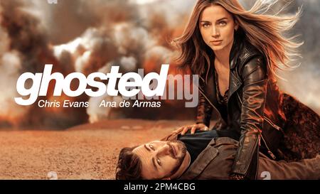 USA. Chris Evans and Ana de Armas in the (C)Apple TV+ new film: Ghosted  (2023). Plot: Cole falls head over heels for enigmatic Sadie, but then  makes the shocking discovery that she's