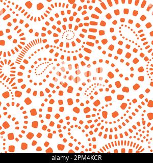 Abstract wavy dotted lines. Beautiful seamless artistic texture. Endless dot pattern in artistic style. Flowing waves abstraction. Modern background f Stock Vector