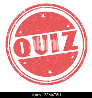 Quiz grunge rubber stamp on white background, vector illustration Stock Vector