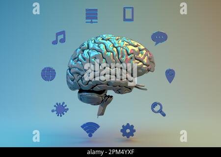 AI Chatbot, Artificial intelligence Technology Concept Stock Photo