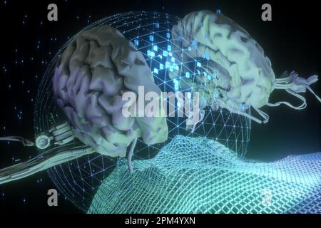 AI Chatbot, Artificial intelligence Technology Concept Stock Photo