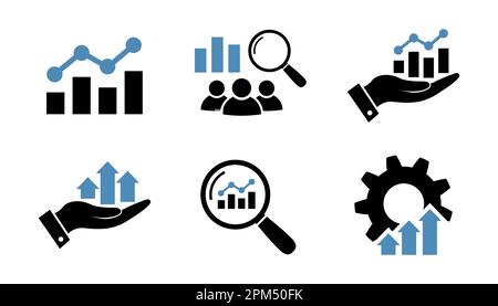 Business analysis icon. Marketing research icon Stock Vector