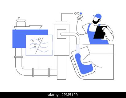 Water desalination abstract concept vector illustration. Stock Vector