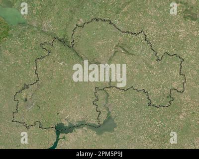 Dnipropetrovs'k, region of Ukraine. Low resolution satellite map Stock Photo