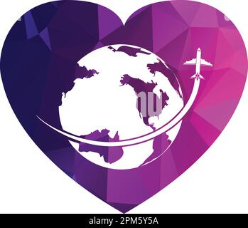 Travel agency vector logo template. Holiday logo template globe travelling logo vector design.travel agency logo design template vector Stock Vector