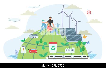 Sustainable communities and development Stock Vector