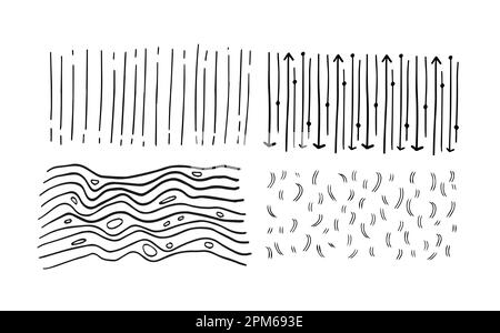 Set of hand drawn graphic elements Stock Vector