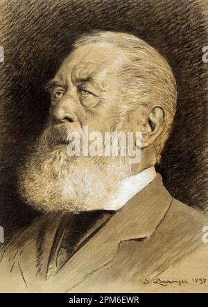 Portrait of Arnold Böcklin (1897) by Sigmund Landsinger Stock Photo