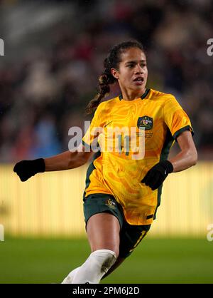 Australia's Mary Fowler during the Alzheimer’s Society International at the Gtech Community Stadium, Brentford. Picture date: Tuesday April 11, 2023. Stock Photo