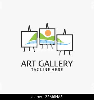 Art gallery logo design Stock Vector