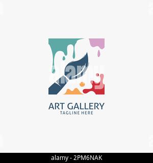 Art gallery logo design Stock Vector