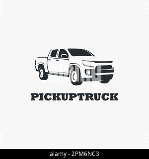 Pickup truck logo design Stock Vector